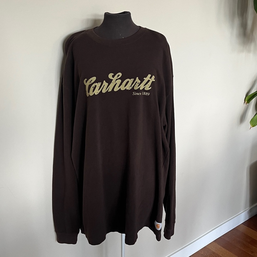 VTG Carhartt waffle knit long sleeve shirt